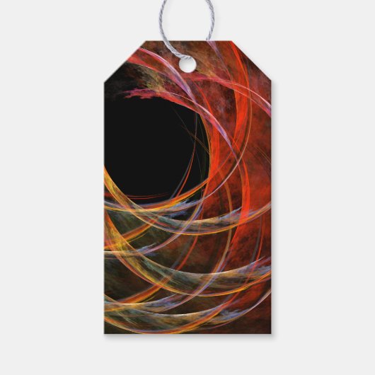 Het breken van de Abstracte Kunst van de Cirkel Cadeaulabel (Voorkant)
