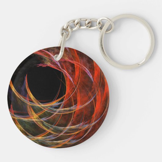 Het breken van de Abstracte Kunst van de Cirkel Sleutelhanger (Achterkant)