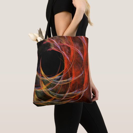 Het breken van de Abstracte Kunst van de Cirkel Tote Bag (Dichtbij)