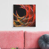 Het breken van de Cirkel Abstract Zwart en Wit Canvas Afdruk (Insitu (Woonkamer))