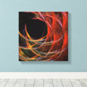 Het breken van de Cirkel Abstract Zwart en Wit Canvas Afdruk (Insitu (Houten vloer))