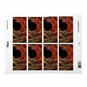 Het breken van de Cirkel Abstracte Kunstfractal Etiket (Full Sheet)