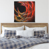 Het breken van de Cirkel Abstracte Wrapped Druk va Canvas Afdruk (Insitu (Slaapkamer))