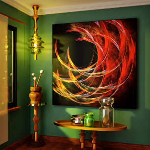 Het breken van de Cirkel Abstracte Wrapped Druk va Canvas Afdruk