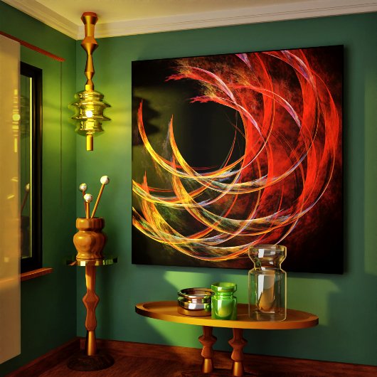 Het breken van de Cirkel Abstracte Wrapped Druk va Canvas Afdruk