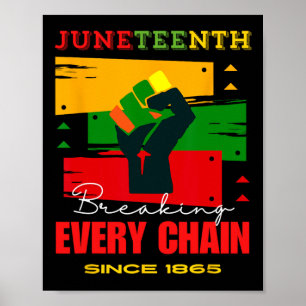 Het breken van elke keten sinds 1865 Juneteenth Fr Poster
