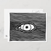 Het Briefkaart 'Alwetende Eye van ParanormalPrints (Voorkant / Achterkant)