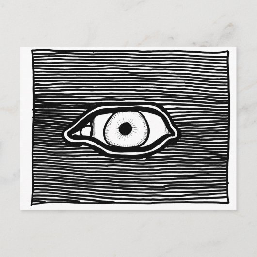 Het Briefkaart 'Alwetende Eye van ParanormalPrints (Voorkant)