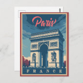 Het Briefkaart Arc de Triomphe (Voorkant / Achterkant)
