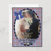 Het Briefkaart Country Patchwork van datum opslaan (Voorkant / Achterkant)