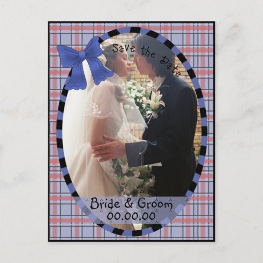 Het Briefkaart Country Patchwork van datum opslaan (Voorkant)