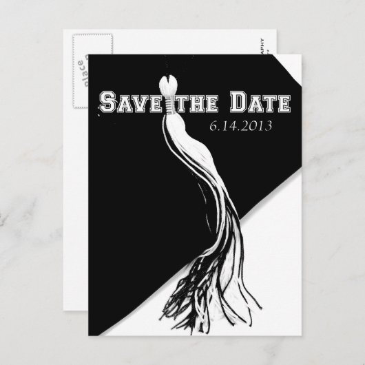 Het Briefkaart Date Afstuderen opslaan (Voorkant / Achterkant)