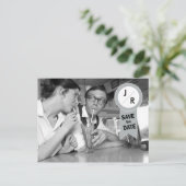 Het Briefkaart Date Monogram opslaan (Staand voorkant)