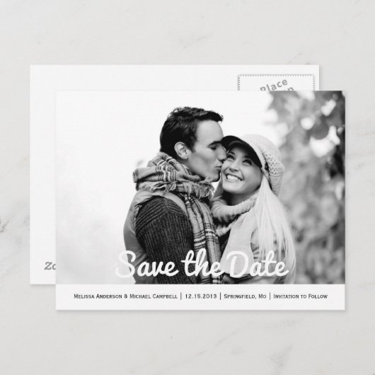 Het Briefkaart Datum opslaan (Voorkant / Achterkant)