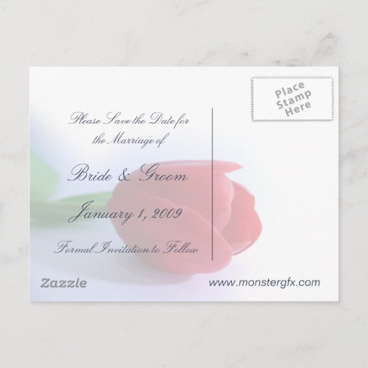 Het Briefkaart Datum opslaan (Achterkant)