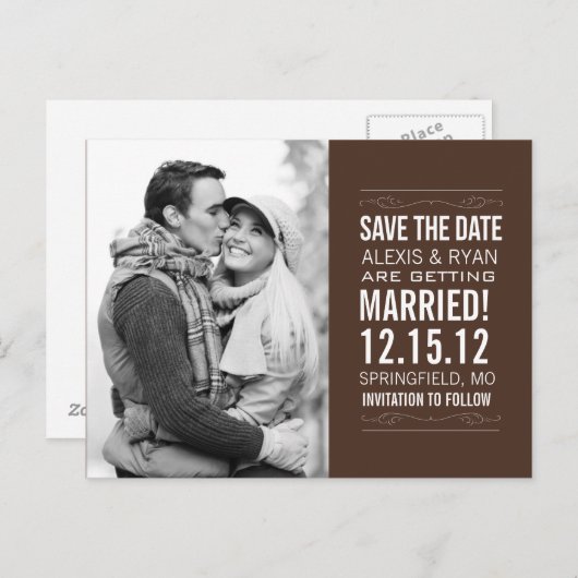 Het Briefkaart Datum opslaan (Voorkant / Achterkant)