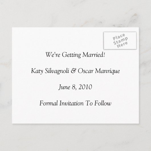 Het Briefkaart Datum opslaan (Achterkant)