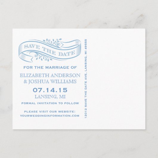 Het Briefkaart Datumbanner opslaan (Achterkant)