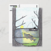 Het Briefkaart "de Visser" (Voorkant / Achterkant)