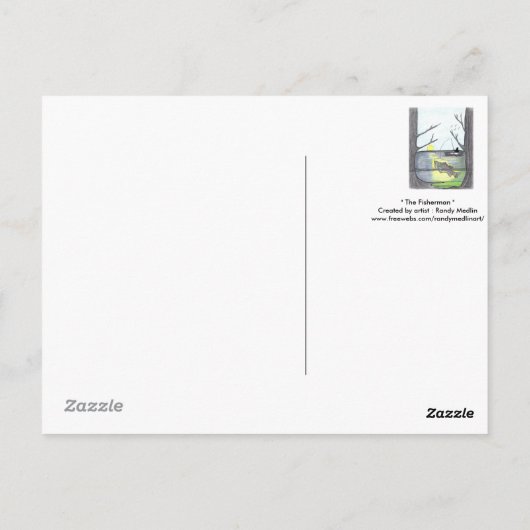 Het Briefkaart "de Visser" (Achterkant)