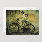 Het Briefkaart/het kind van de Kunst van de straat Briefkaart (Voorkant / Achterkant)