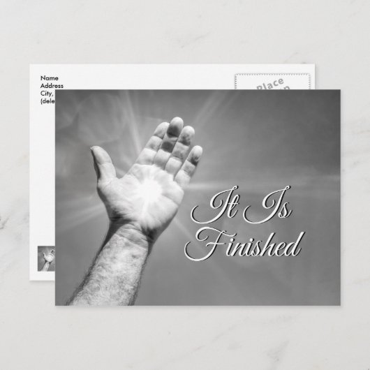 Het Briefkaart is voltooid (Voorkant / Achterkant)