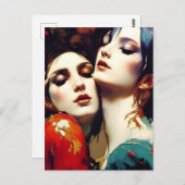 Het Briefkaart Lovers Embrace (Voorkant / Achterkant)