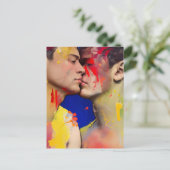Het Briefkaart Lovers Kiss (Staand voorkant)