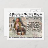 Het Briefkaart Martinez Martini Recipe (Voorkant / Achterkant)