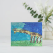 Het Briefkaart Shy Giraffe (Staand voorkant)