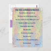Het Briefkaart Tien Geboden (Voorkant / Achterkant)