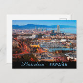 Het briefkaart van Barcelona (Voorkant / Achterkant)