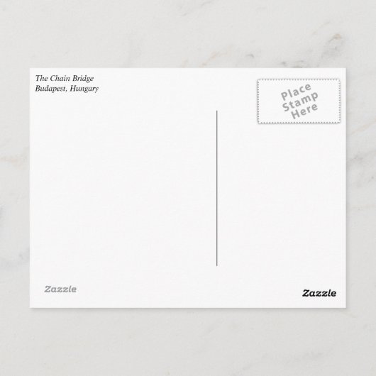 Het Briefkaart van Boedapest (Achterkant)