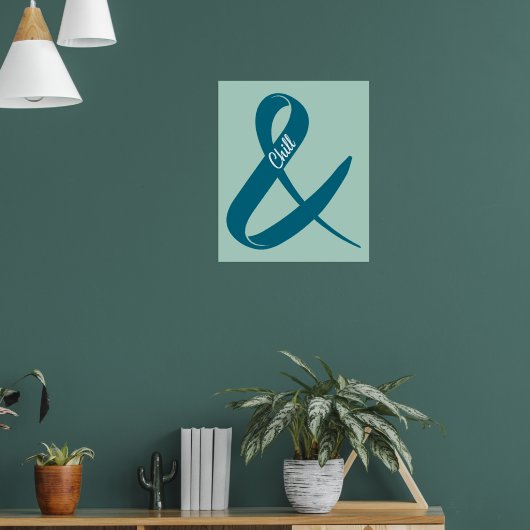 Het Briefkaart van Chill Ampersand Poster (Woonkamer 1)