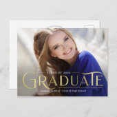 Het Briefkaart van de Aankondiging van het Afstude (Voorkant / Achterkant)