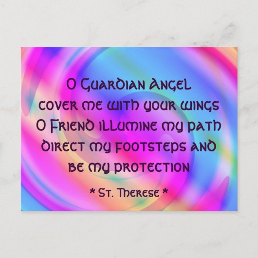 Het briefkaart van de beschermengel (Voorkant)