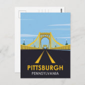 Het Briefkaart van de binnenstad Pittsburgh, PA Vi (Voorkant / Achterkant)