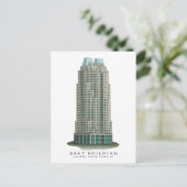 Het Briefkaart van de binnenstad Raleigh, NC (Staand voorkant)