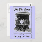 Het Briefkaart van de blauwe komeet (Voorkant / Achterkant)