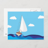 Het Briefkaart van de Boot van het zeil (Voorkant / Achterkant)