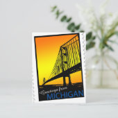 Het briefkaart van de Brug van Mackinac (Staand voorkant)