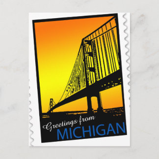 Het briefkaart van de Brug van Mackinac