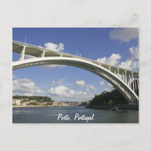 Het briefkaart van de Brug van Porto Arrábida