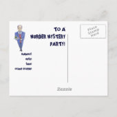 Het Briefkaart van de Butler Murder Mystery Uitnod (Achterkant)