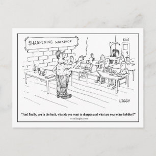 Het Briefkaart van de Cartoon van de Workshop dele