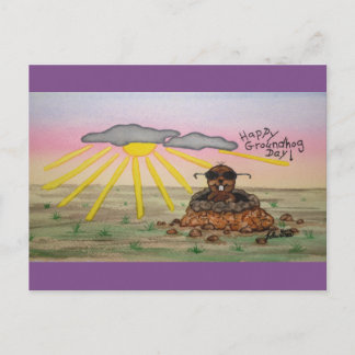 Het Briefkaart van de Dag van Groundhog, Gelukkige