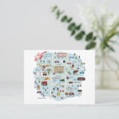 Het briefkaart van de Downtown McKinney Texas (Staand voorkant)