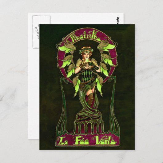 Het Briefkaart van de Fee van de alsem (Voorkant / Achterkant)