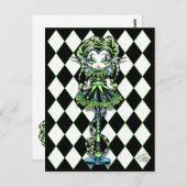 Het Briefkaart van de Fee van de Nar van de Stok (Voorkant / Achterkant)