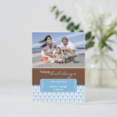 HET BRIEFKAART VAN DE FOTO VAN DE VAKANTIE:: (Staand voorkant)